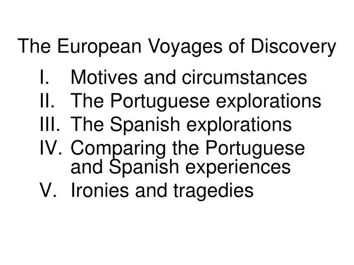 the european voyages of discovery