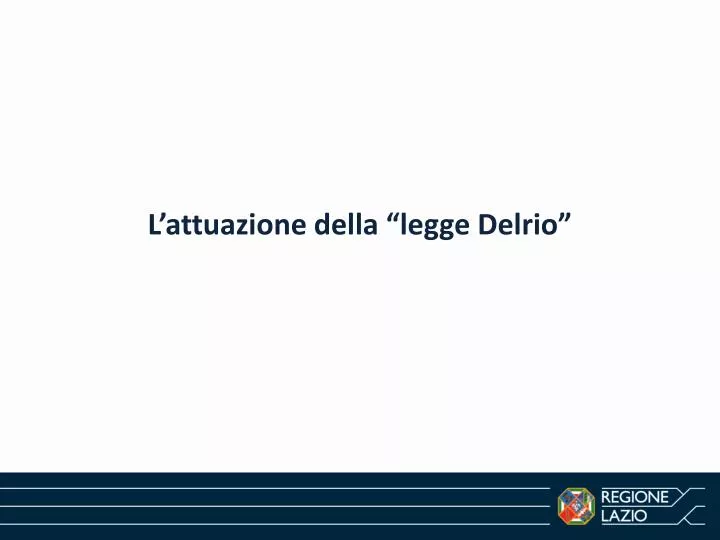 l attuazione della legge delrio