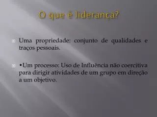 o que lideran a