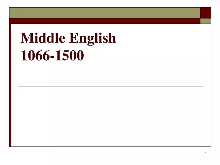 middle english 1066 1500