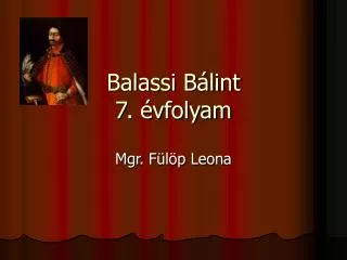 balassi b lint 7 vfolyam