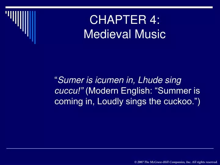 chapter 4 medieval music