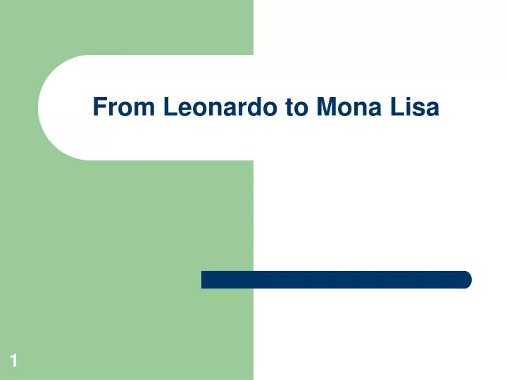 from leonardo to mona lisa
