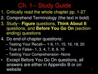 Ch. 1-- Study Guide
