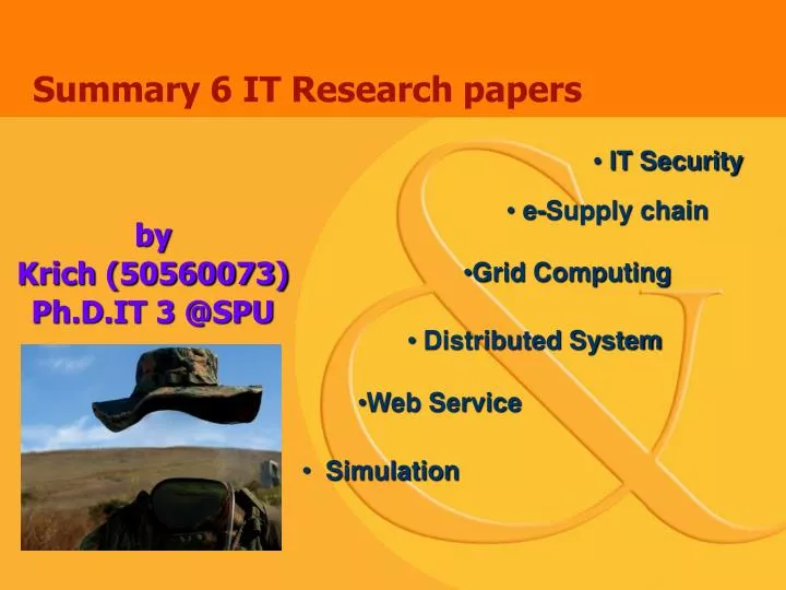 summary 6 it research papers