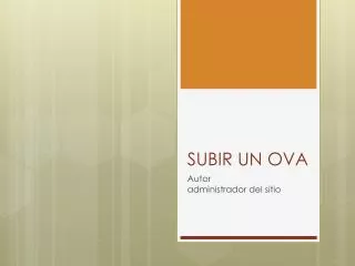 subir un ova