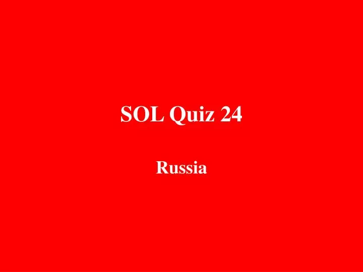 sol quiz 24