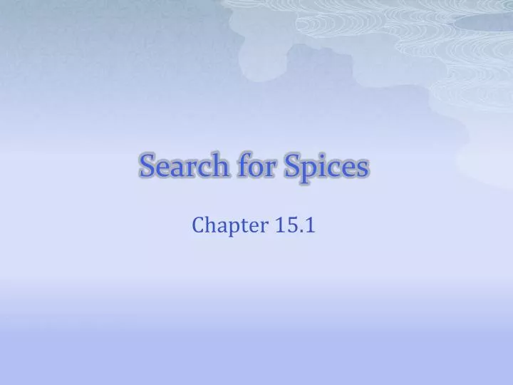 search for spices