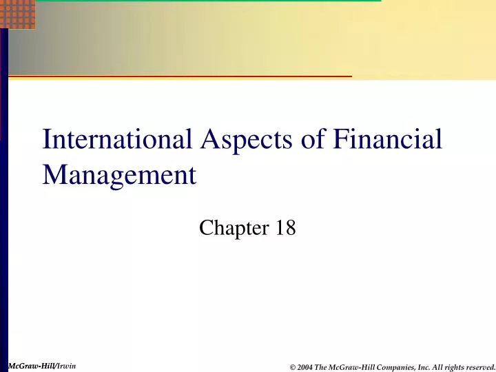 international aspects of financial management