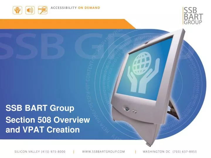 ssb bart group section 508 overview and vpat creation