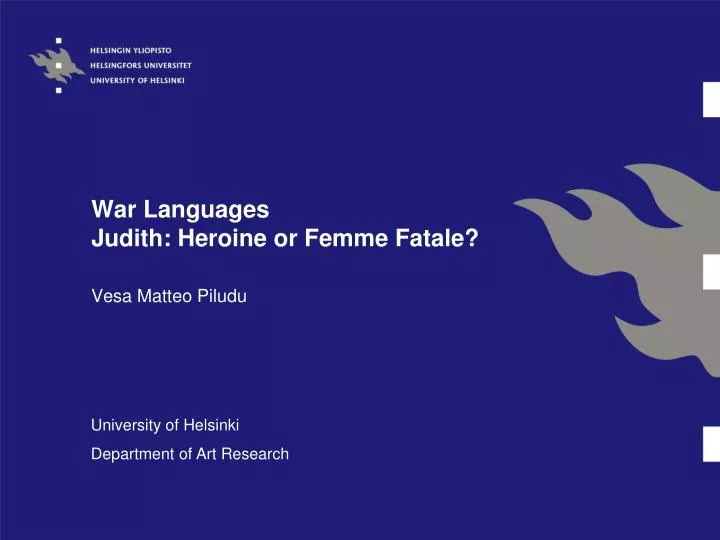 war languages judith heroine or femme fatale