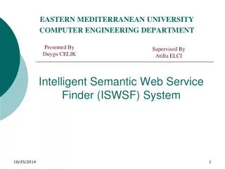 Intelligent Semantic Web Service Finder (ISWSF) System