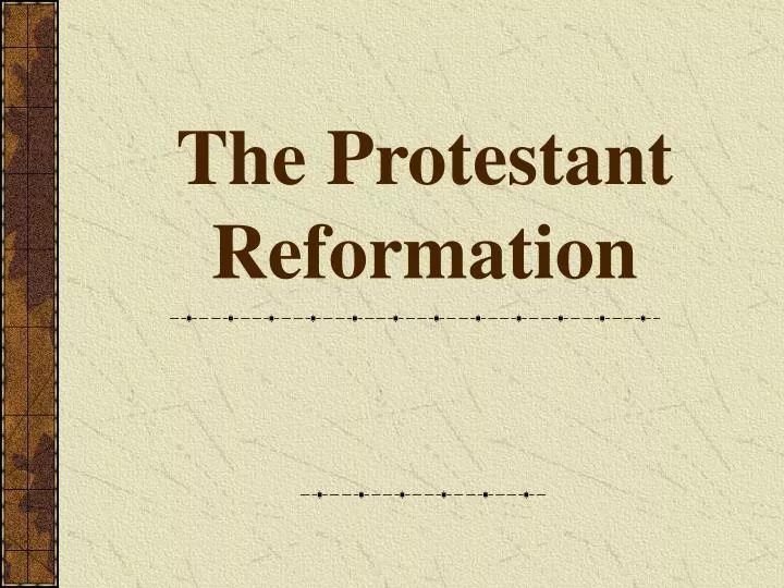 the protestant reformation