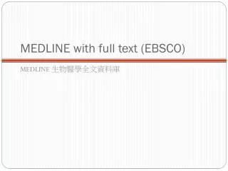 medline with full text ebsco