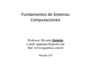 fundamentos de sistemas computacionais