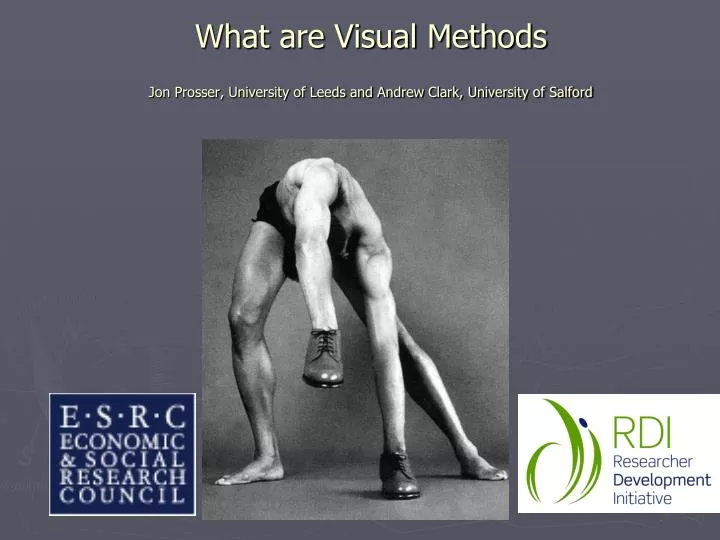 what are visual methods jon prosser university of leeds and andrew clark university of salford