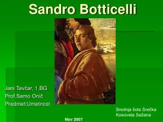 sandro botticelli