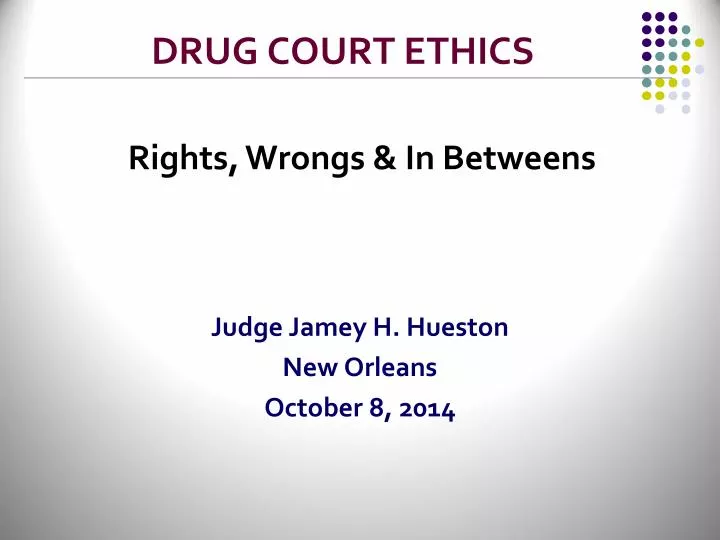 drug court ethics