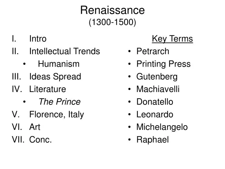 renaissance 1300 1500