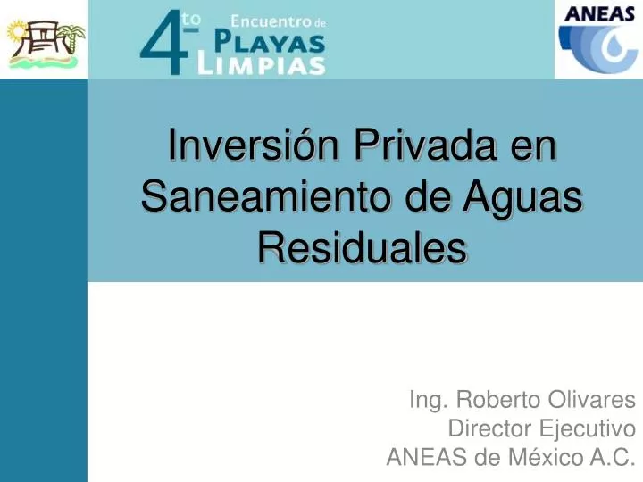 inversi n privada en saneamiento de aguas residuales