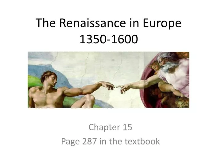 the renaissance in europe 1350 1600