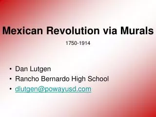 Dan Lutgen	 Rancho Bernardo High School dlutgen@powayusd