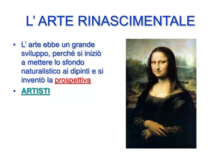 l arte rinascimentale