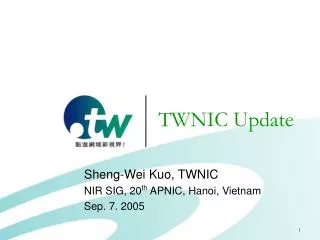 TWNIC Update