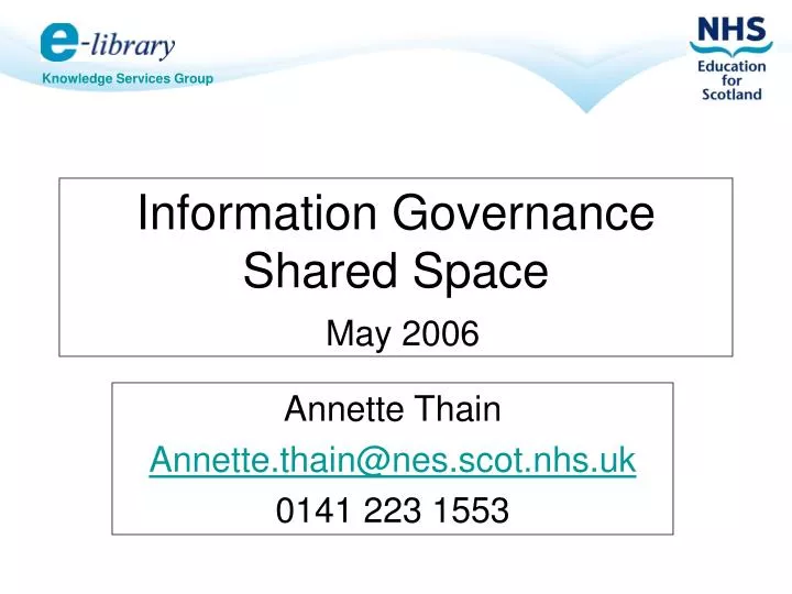 information governance shared space may 2006