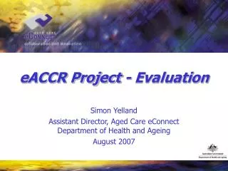eACCR Project - Evaluation