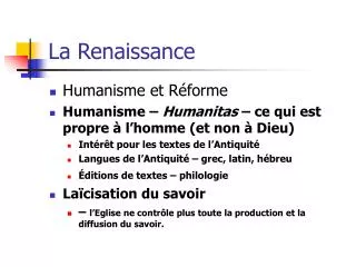 la renaissance