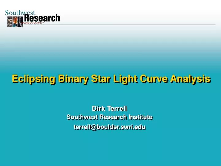 eclipsing binary star light curve analysis