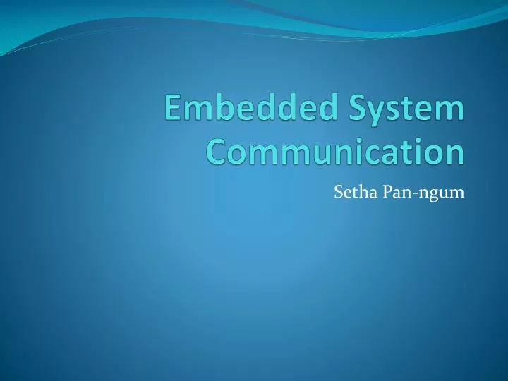 embedded system communication