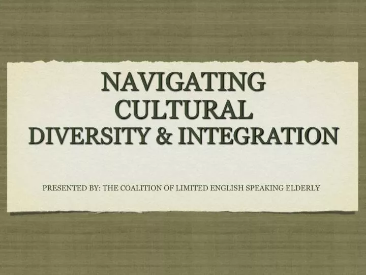 navigating cultural diversity integration