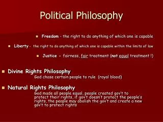 Political Philosophy