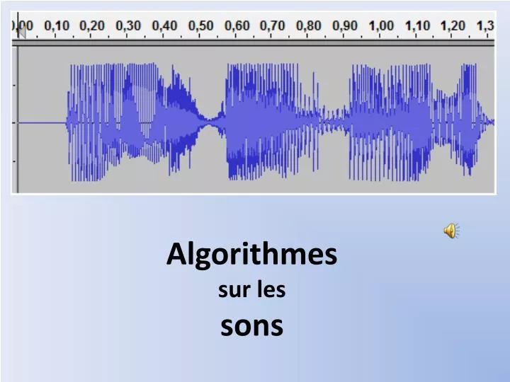 algorithmes sur les sons