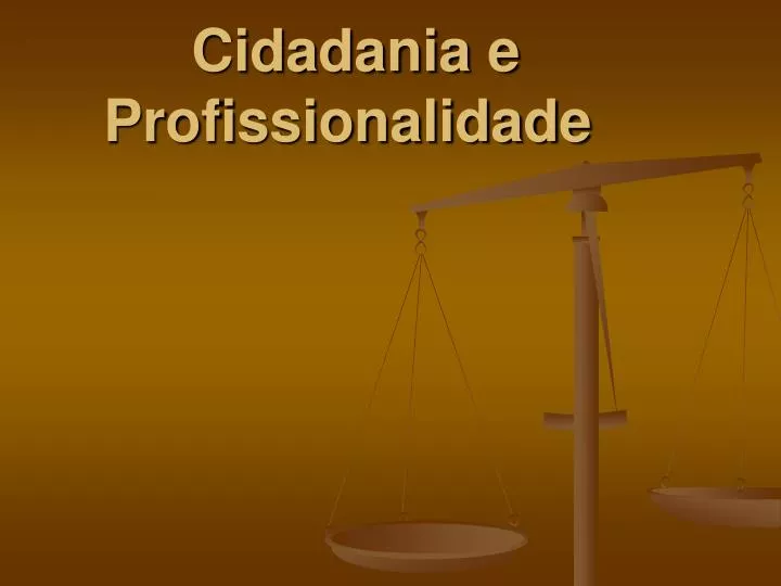 cidadania e profissionalidade