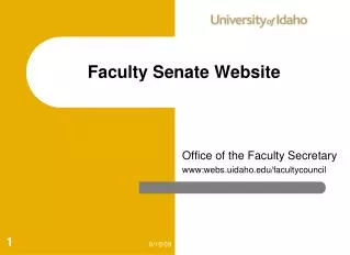 Faculty Senate Website