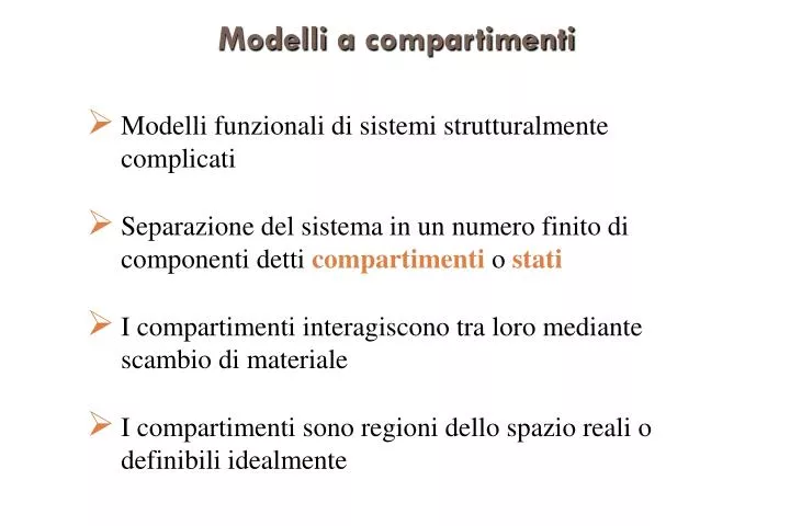 modelli a compartimenti