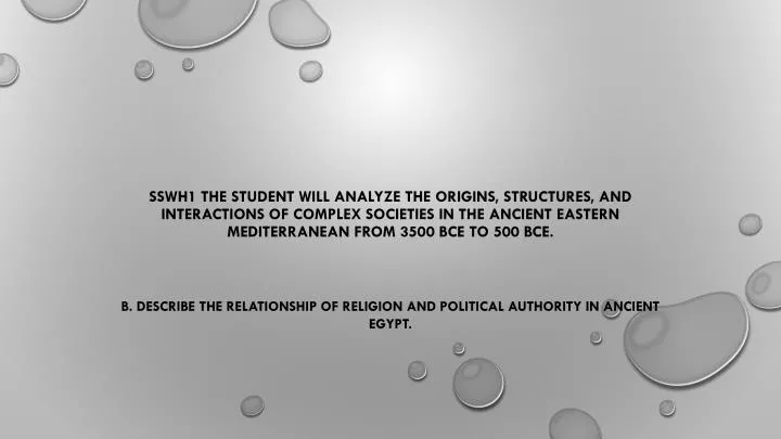 b describe the relationship of religion and political authority in ancient egypt