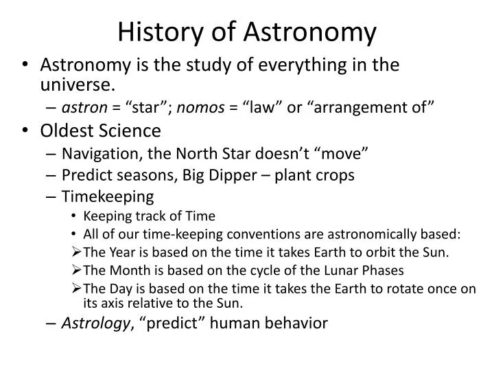 history of astronomy