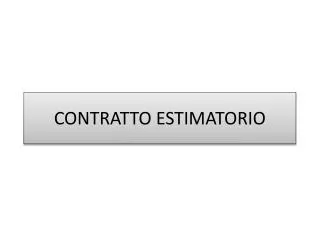 contratto estimatorio