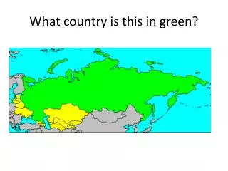 What country is this in green?