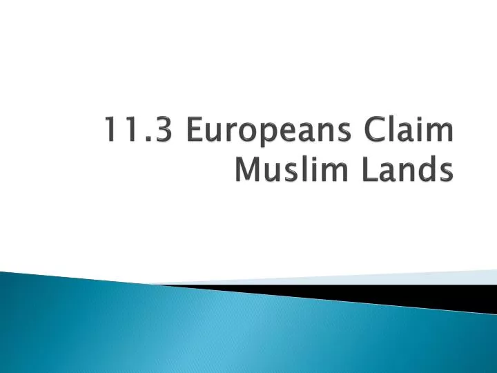 11 3 europeans claim muslim lands