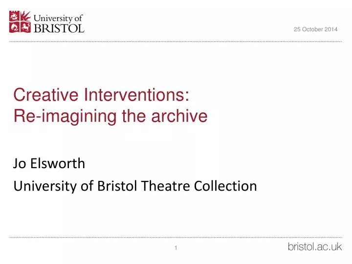 creative interventions re imagining the archive