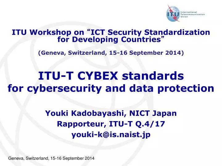 itu t cybex standards for cybersecurity and data protection