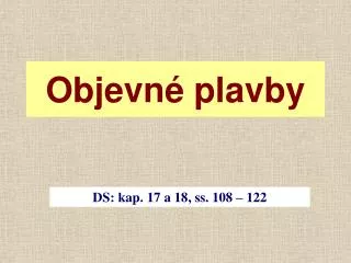 objevn plavby