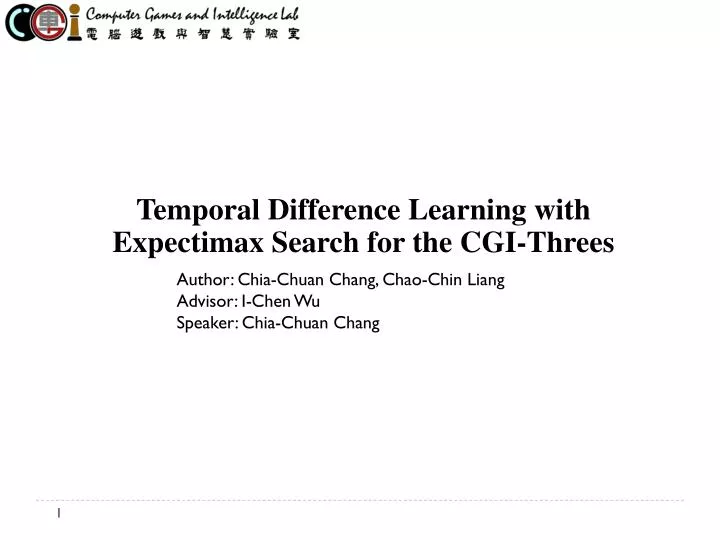 temporal difference learning with expectimax search for the cgi threes