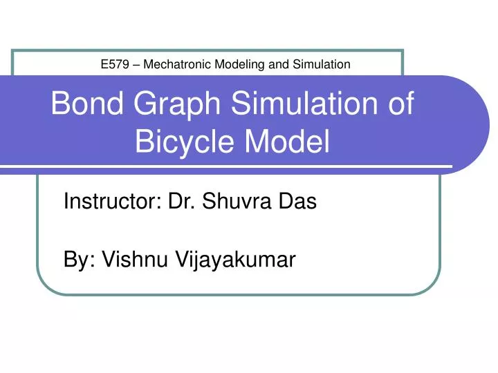 bond graph simulation of bicycle model