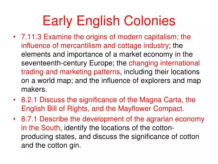 early english colonies